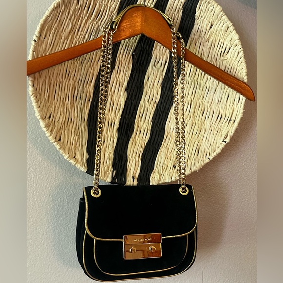 Michael Kors Handbags - Michael Kors Two Way Black Suede Handbag